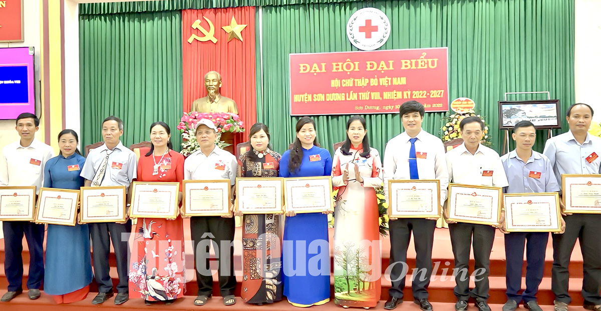 Đại hội đại biểu Hội Chữ thập đỏ huyện Sơn Dương lần thứ VIII
