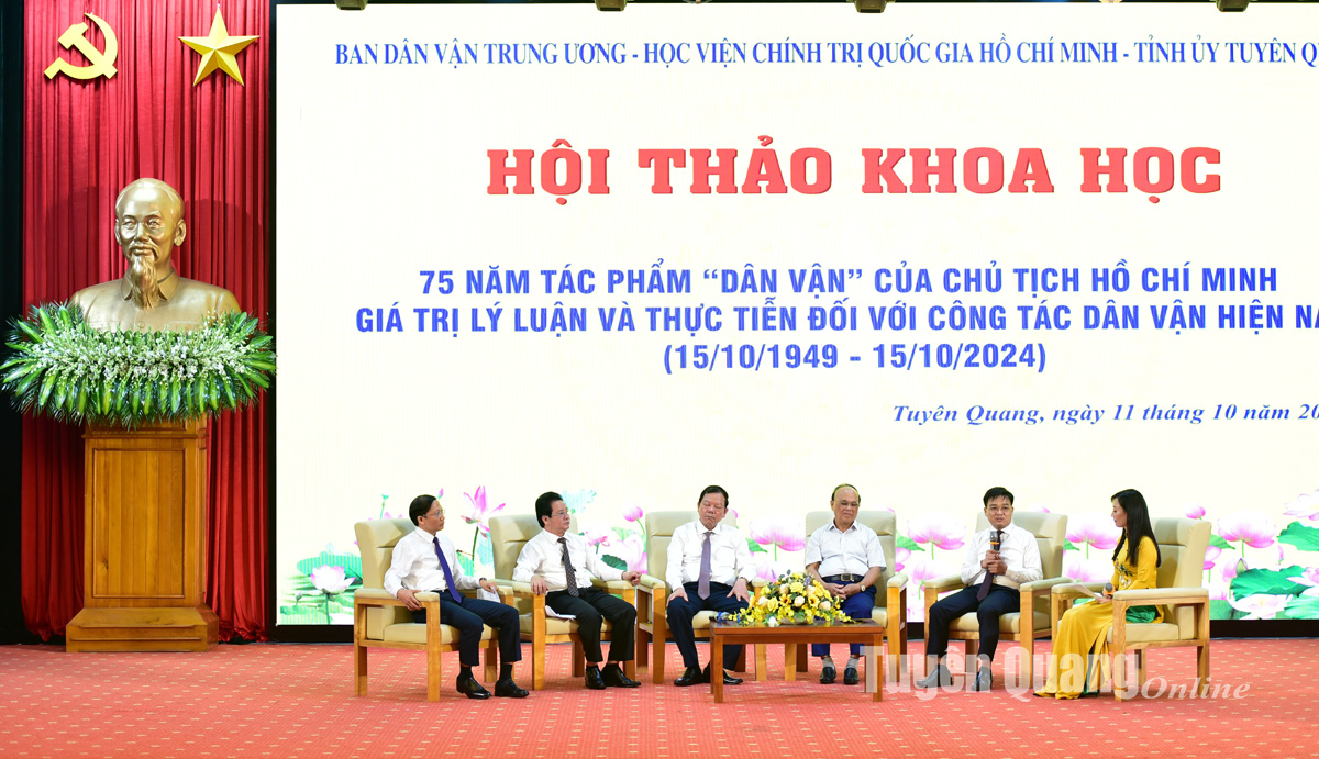 Tổ chức hội thảo khoa học 75 năm Tác phẩm “Dân vận” của Chủ tịch Hồ Chí Minh - Giá trị lý luận và thực tiễn đối với công tác dân vận hiện nay (15/10/1949-15/10/2024)