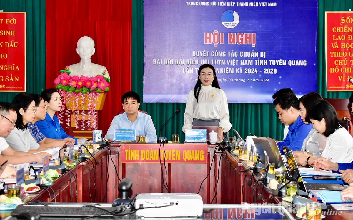 Duyệt công tác tổ chức Đại hội đại biểu Hội LHTN Việt Nam tỉnh Tuyên Quang lần thứ VI